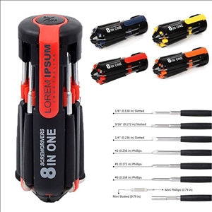 8 In 1 Screwdriver With Led Light